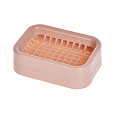 

Bathroom Dual Layer Soap Holder Bath Shower Tray Sponge Drain red
