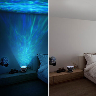 

Greensen LED Ocean Wave Night Light Projector With 7 Colors Light Show Projection Built-in Soft Music