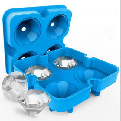 

Diamond Shape 3D Ice Cube Mold Maker Bar Party Silicone Ice Makers Chocolate Molds Whiskey Wine Tool Kitchen Tools Accessorie
