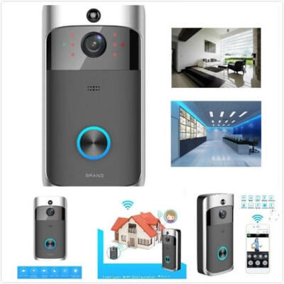 

Smart Video Wireless WiFi Door Bell Infrared Vision Camera Recording Home Security System Cat Eye Doorbell