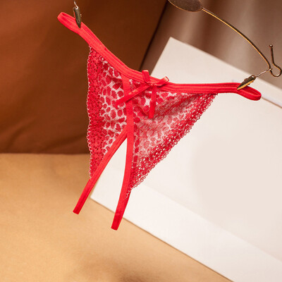 

Women Lace Open Crotch Sexy Panties Crotchless Hollow Flower Underwear G-Strings