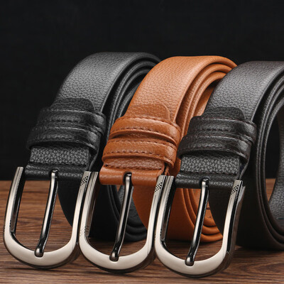 

Belt two-layer leather leather belt lychee road headless belt male automatic buckle belt mens pants belt body