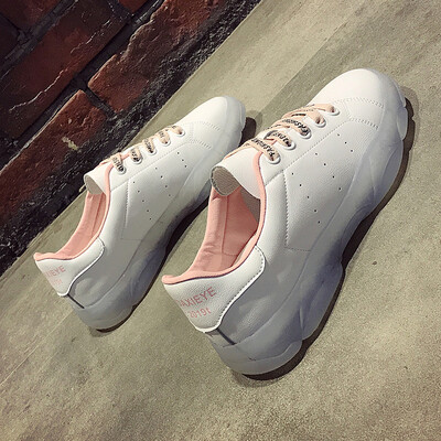 

Little White Shoes Female Student Spring Korean Version Baitao Thick-soled Transparent Bear Leisure Sports Board Shoes