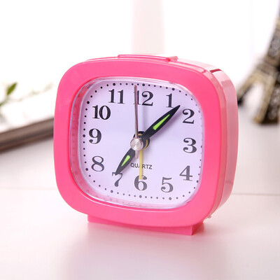

Gobestart Square Small Bed Compact Travel Quartz Beep Alarm Clock Cute Portable