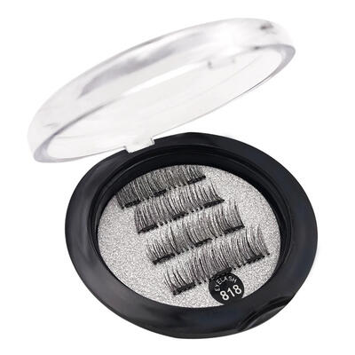 

4pcsBox 6D Natural False Eyelashes Magnetic Fake Eye Lashes with 3 Magnets