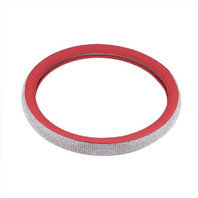 

Novel Shinning Crystal Car Steering Wheel Cover Soft Leather with Beautiful Rhinestones Cool Auto Accessories