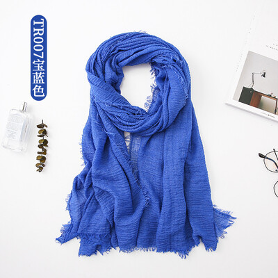 

Spring&Autumn cotton&linen scarves Sen small clear female Japanese scarf female literary long shawl dual-use scarves