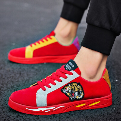 

Mens shoes fall tide shoes new warm&velvet board shoes mens social spirit guy red shoes tide shoes