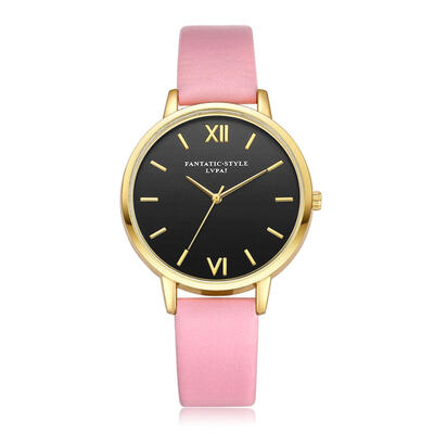 

Featured Womens Watches Fashion Disc Ladies Quartz Movement Wristwatch Solid Color Leather Strap Clock Simple Zegarki Damskie50