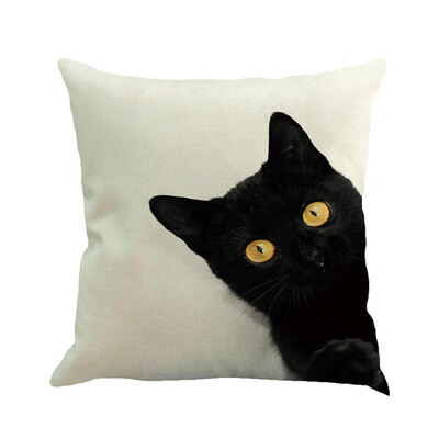 

〖Follure〗Cat Square Pillowcase Home Decoration Car Sofa Bedroom Cushion Cover