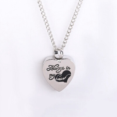 

Keepsake Jewelry Stainless Steel Heart Cremation Ash Pendant Memorial Necklace Always In My Heart I Love You