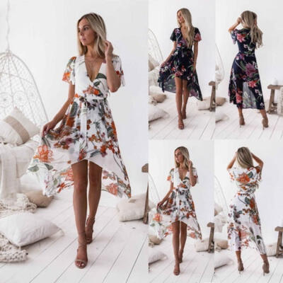 

2018 Summer Fashion Women Ladies Boho Long Maxidress Evening Cocktail Party Beach Dress Sundress