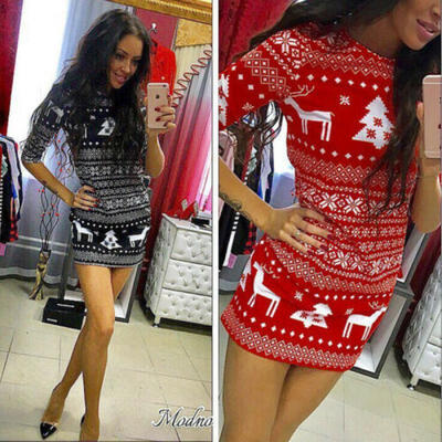 

UK Womens Long Sleeve Floral Pullover Long Tops Blouse Jumper Mini T Shirt Dress