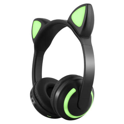 

Cat Ear Wireless Bluetooth Headphones Luminous Bluetooth Headset With Microphone Comfortable 7 Colors Changing