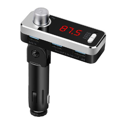 

Car Use Wireless Stereo Bluetooth 41 Hands-free Car Kit w Mic Talking & Music Streaming Dongle Receiver w 21A Three USB Car Ch