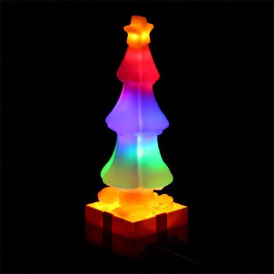 

LED Christmas Tree Salt Lamp Lighting Color-Changing Nightlight Decoration Gift Light to Kids Friends Family