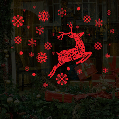 

Toponeto Cute Jumping Elk Removable Wall Sticker Home Christmas Decoration