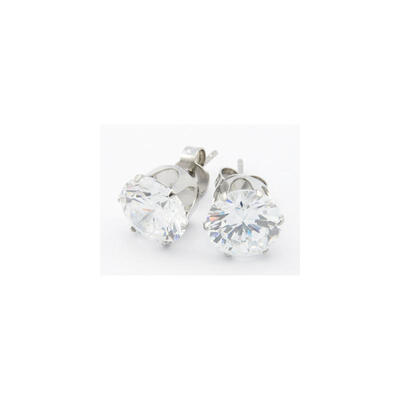 

Personalized Valentines Gifts for Him Cubic Zirconia Ear Studs with Stainless Steel Base Clear about 6mm wide 146mm long 07