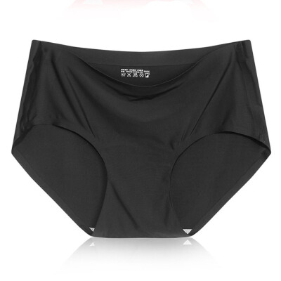 

Women Traceless Skin-friendly Underpants Solid Color Middle-waisted Briefs