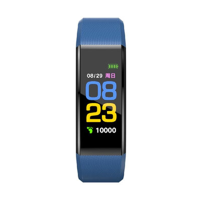 

115plus 096in Color Screen Intelligence Bracelet Sport Pedometer Fitness Tracker Sleep Monitor Wristband BT Waterproof Blood Pres