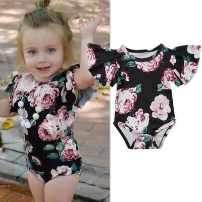 

Cute Newborn Baby Girls Flower Romper Jumpsuit Bodysuit Clothes Kids Outfits New