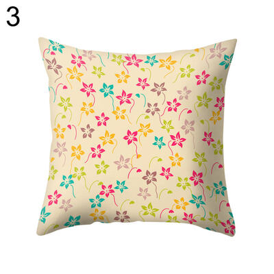 

Stripe Flower Leaf Square Pillow Case Cushion Cover Sofa Bed Car Office Decor