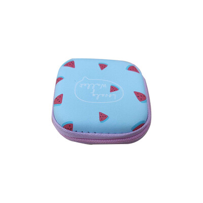 

Toponeto Storage Bag Fresh Style Cartoon Pattern Portable USB Cable Earphone Storage Bag