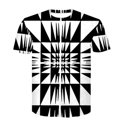 

Toponeto Fashion Mens 3D Printing Creative Round Neck Casual Short Shirts Top Blouse