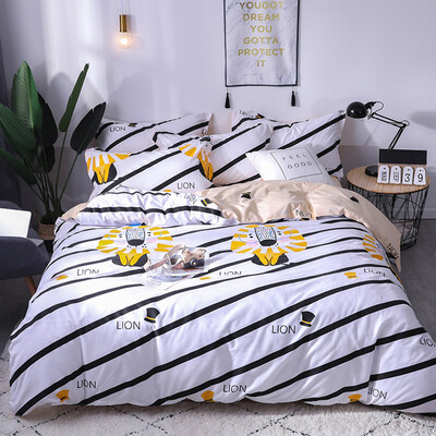 

Toponeto Three Piece Bedding Tribute Cotton Pillowcase Creative Pattern Full Size