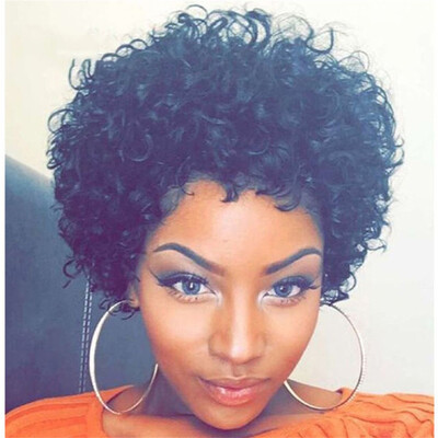 

〖Follure〗Black Women Natural Sexy Short Wavy Curly Synthetic Wig Fsahion Parting Wigs