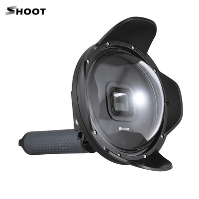 

SHOOT 6" Sport Camera Diving Fisheye Dome Port Waterproof Housing for GoPro Hero 5 6 7 Action Cameras Underwater Photography with