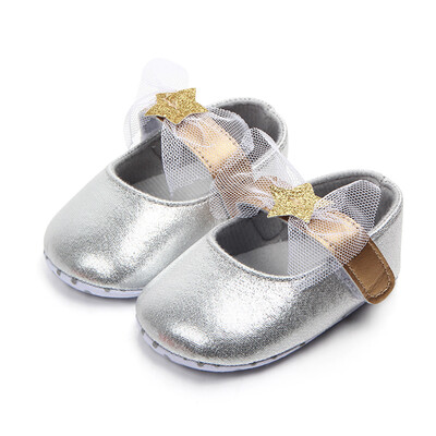 

Newborn Baby Girls Gauze Sneaker Star Sequins Anti-slip Single Shoes Sneaker