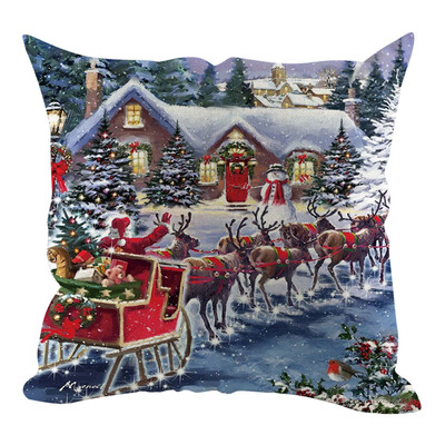 

Tailored Christmas Pillow Cover Pillowcases Decorative Sofa Cushion Cover Home Decoration