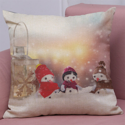 

Tailored New Christmas Cotton Linen Pillow Case Sofa Cushion Cover Home Decor
