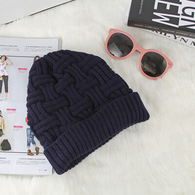 

Tailored Solid Cotton Hats Unisex Warm Winter The Wool Knit Cap