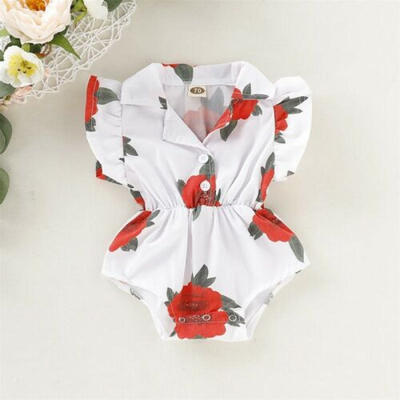 

USStock Newborn Infant Baby Girl Floral Romper Bodysuit Jumpsuit Sunsuit Clothes