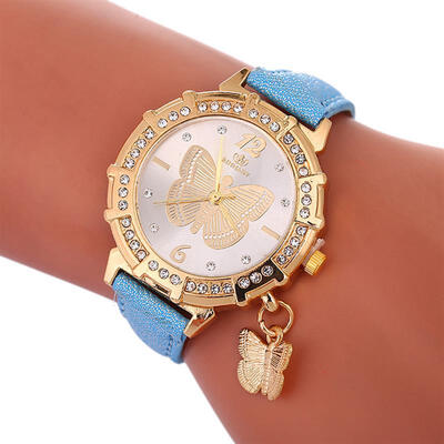 

Women Butterfly Watch Fashion Leather Strap Analog Quartz Watch Ladies Luxury Dress Watches For Women Jewelry Gift