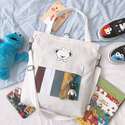 

Canvas bag female canvas single shoulder ins Korean version student canvas bag