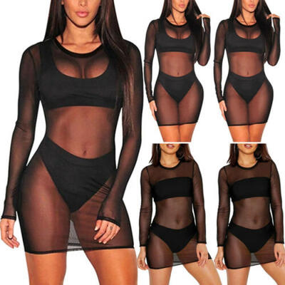 

Boho Summer Women Lace Crochet Bikini Dress Swimwear Beach Cover Up Bathing Suit