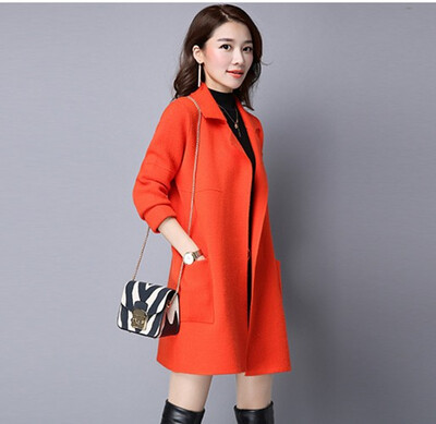 

The 2018 autumn dress new womens knitted cardigan womens long style overcoat show thin spring&autumn big sweater coat