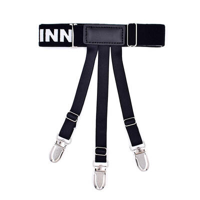 

Business Men Shirt Stays Garters Letter Print Shirts Gentleman Suspenders