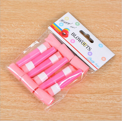 

FUNNYBUNNY Toys Party Pack of 6 Musical Blow Outs Birthday Party Favors New Years Party Noisemakers 6 Party Blowouts Whistles