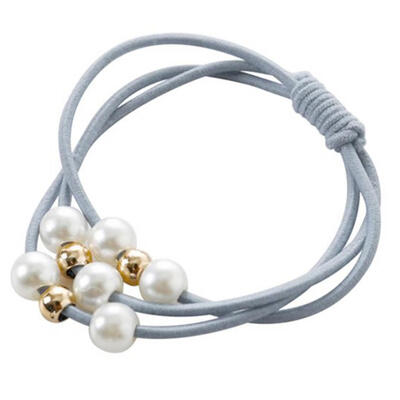 

Sweet Women Multi Layer Faux Pearl Beads Hair Ring Rope Elastic Ponytail Holder