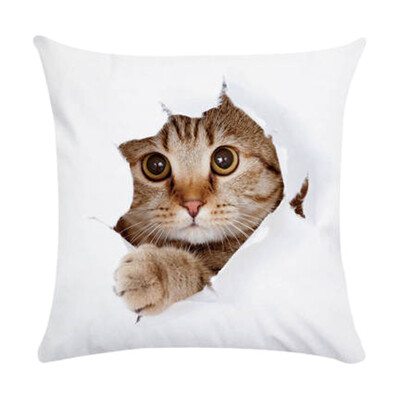 

Animal Cat Pillow Case Pet Cushion Cover For Home Decor Pillowcase