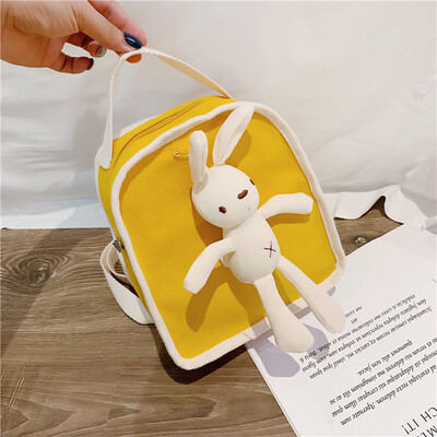 

2019 new cute cute cartoon simple versatile shoulder bag fashion casual bunny girl portable canvas bag