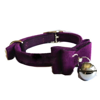 

Puppy Pet Dog Bowknot Lead Adjustable Leather PU Cat KittenCollars with Bell Necklace Pup Dog Collars Bow Tie