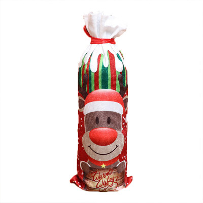 

Tailored Red Wine Bottle Cover Bags Snowman Santa Claus Christmas Decoration Xmas