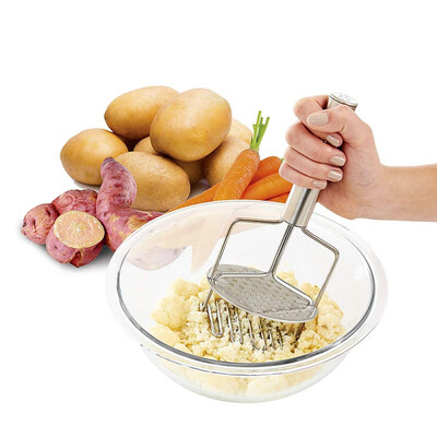 

Kitchen Mashed Potatoes Device Bilayer Mud Salad Fruit Vegetable Tool Stainless Steel Photo Mash Maker
