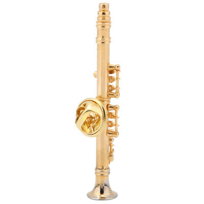 

Greensen Gold Plating Clarinet Brooch Musical Instrument Brooch Pin with Gift Box