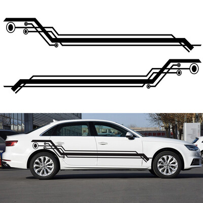 

1 Pair Universal Car Auto Body Stickers Sports Racing Stripes Decals 23541cm